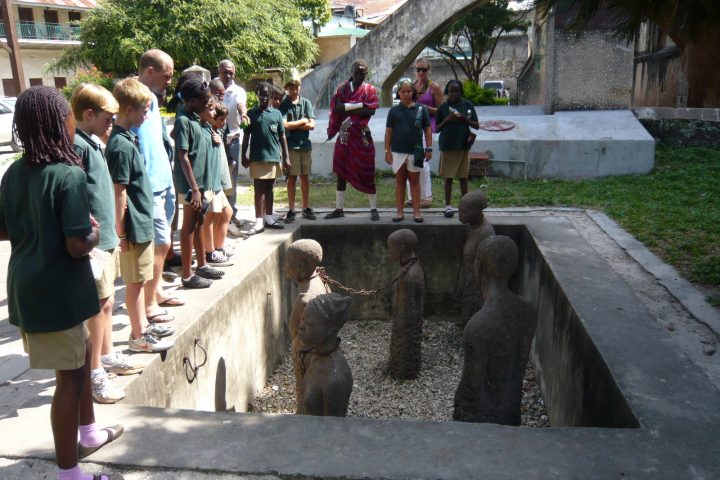 School Trip Slave Monument, Zanzibar